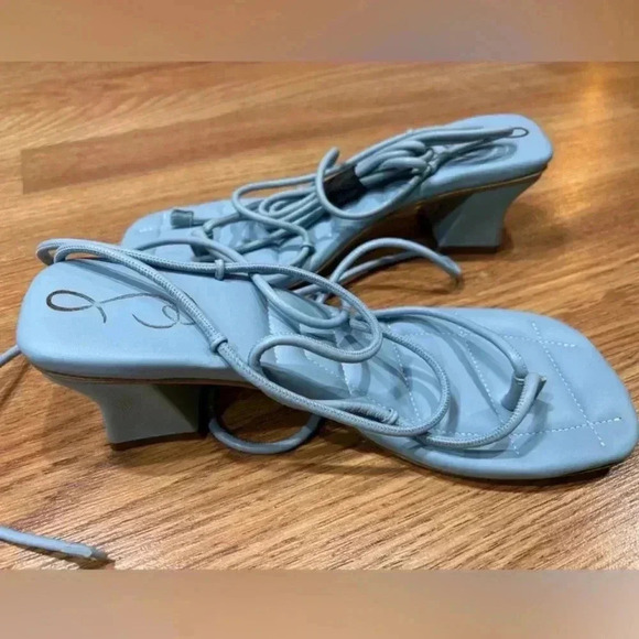 Sam Edelman Fae Sky Blue Leather Sandal NWT - Picture 3 of 7